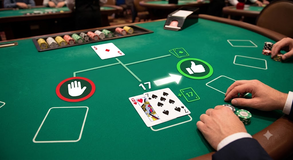 Hvordan bruke et blackjack chart for optimalt spill på nett