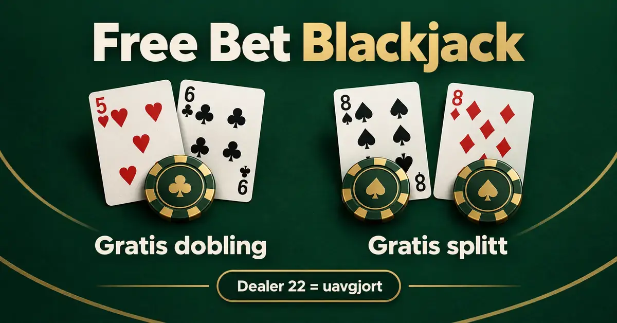 Free Bet Blackjack: regler og slik fungerer gratis dobling og splitt