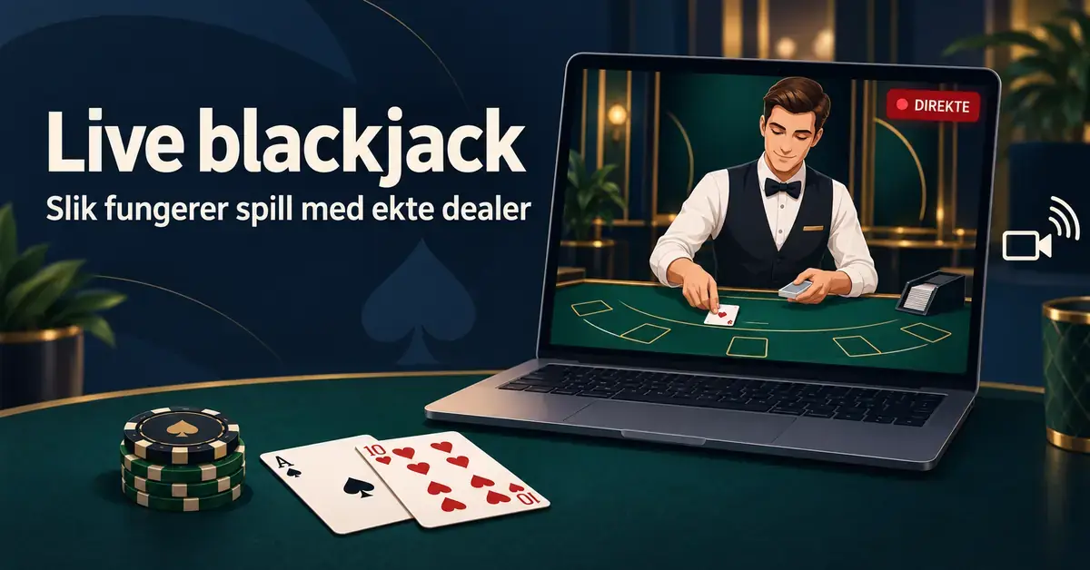 Live blackjack: slik fungerer spill med ekte dealer