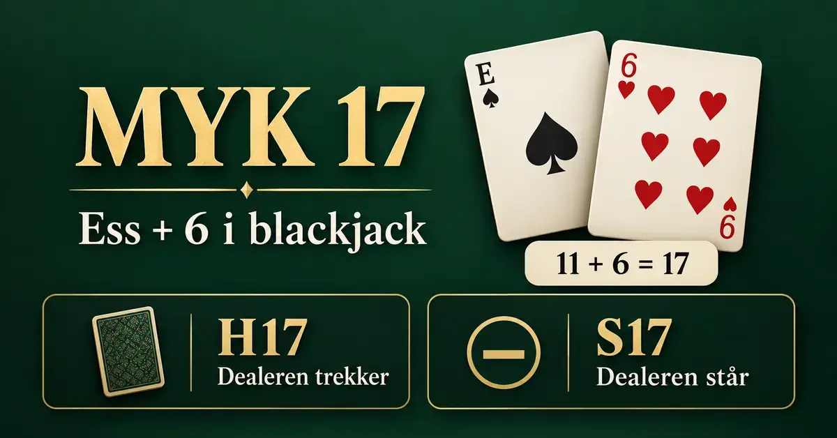 Soft 17 i blackjack: når dealeren trekker – og hvorfor det betyr noe