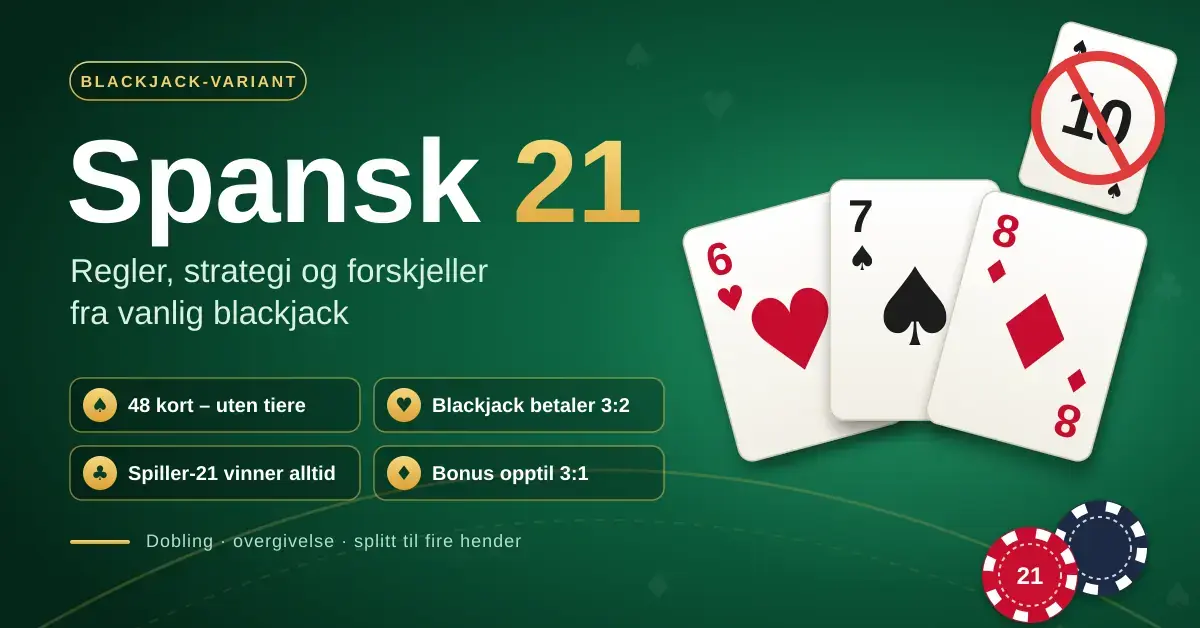 Spansk 21: regler, strategi og forskjeller fra vanlig blackjack
